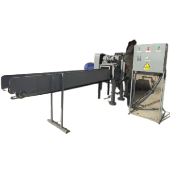 Milling crusher, chipper of waste wood, branches, round timber into sawdust