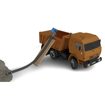 Flexible auger loader, grain conveyor, pellet loader, bulk loader