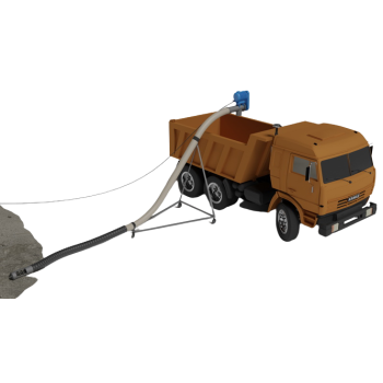 Semi-flexible auger loader, grain conveyor, pellet loader, bulk loader